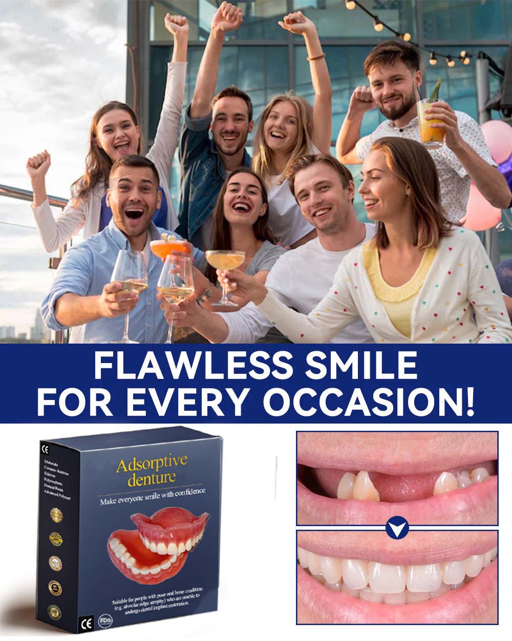 ✅Official Store: QIAWI™ Adsorptive denture(⏰Limited time discount last 30 minutes⏰)
