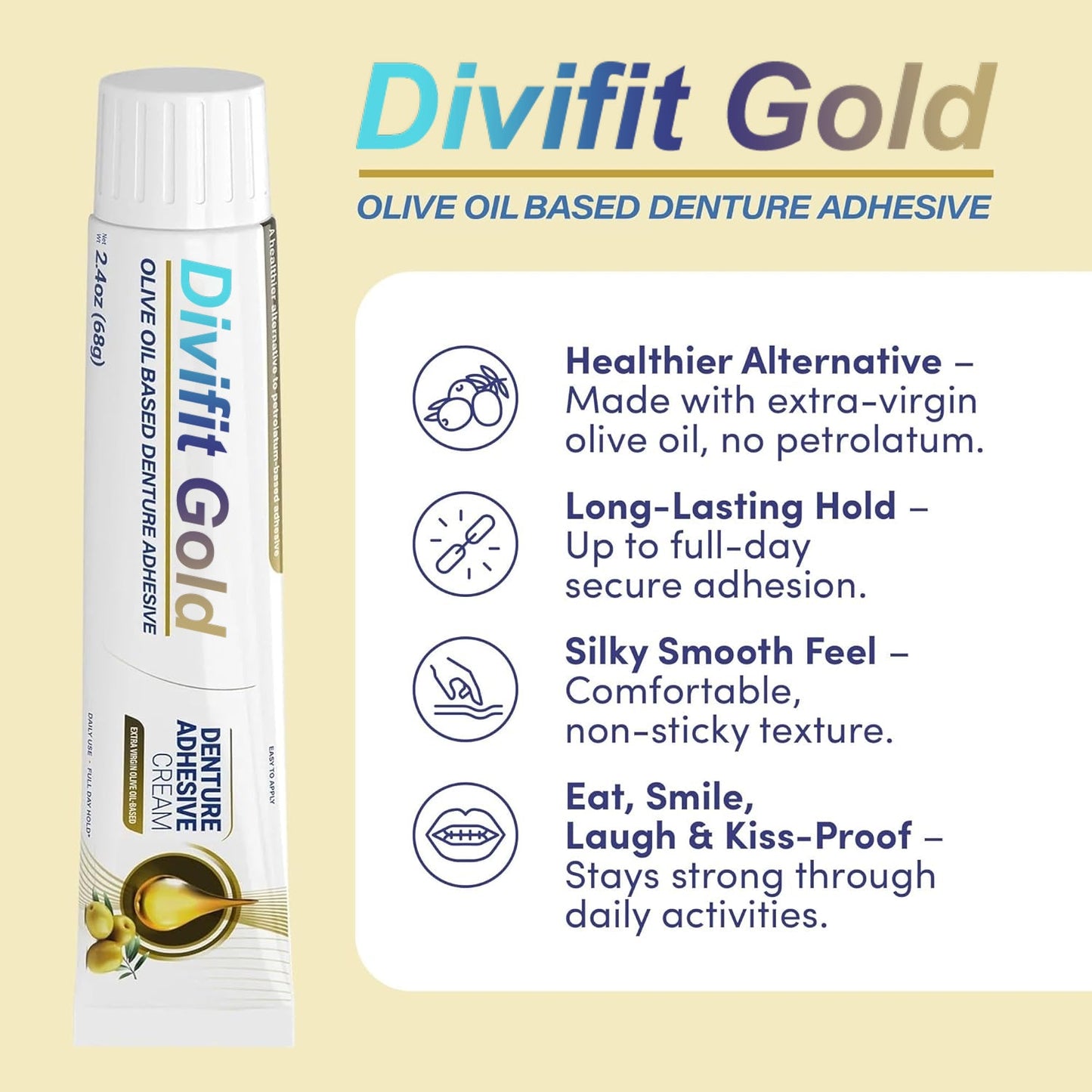 Divifit™ Gold Thermoplastic Denture Adhesive (Final 3 Hours: 70% OFF 🔥)