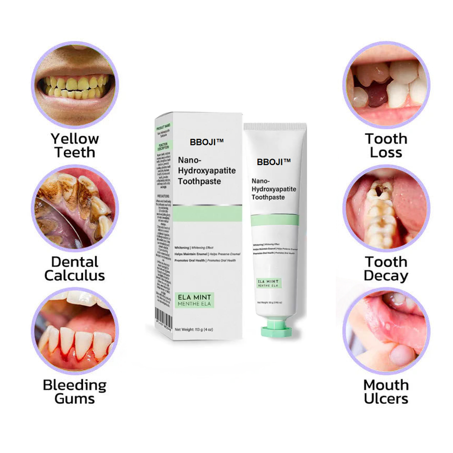 BBOJI™ Fluoride-Free Nano-Hydroxyapatite Toothpaste🦷(ADA recommended)(🎁Flash Sale - Don’t Miss Out)
