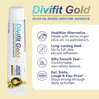 Divifit™ Gold Thermoplastic Denture Adhesive (Final 3 Hours: 70% OFF 🔥)